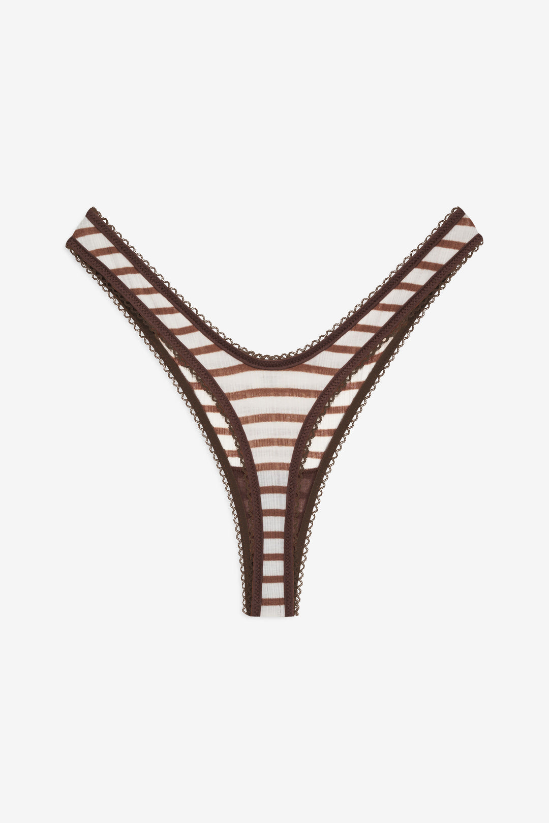 For Love and Lemons Bella Thong Panty - Brown