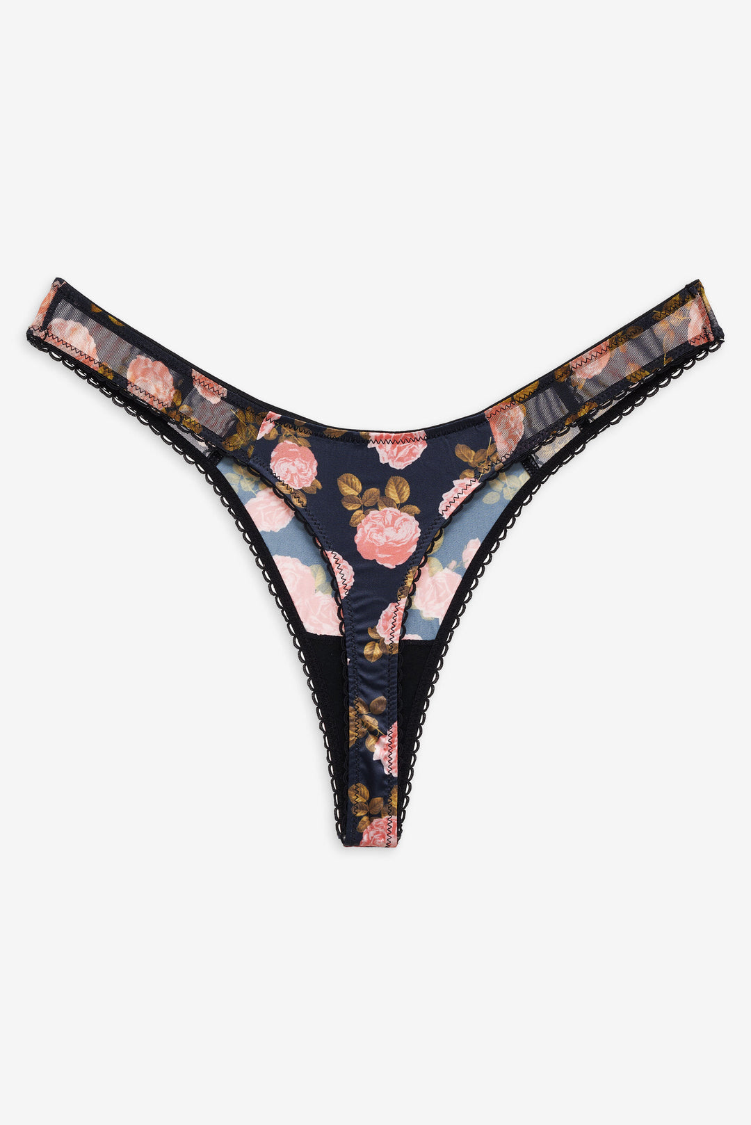 For Love and Lemons Kayla Thong Panty - Navy