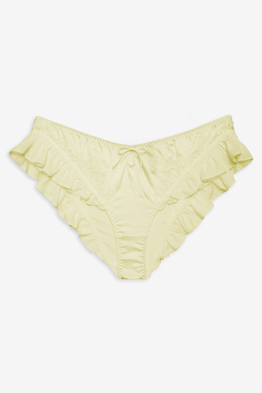 For Love and Lemons Butterfly Lace Ruffle Cheeky Panty - Yellow