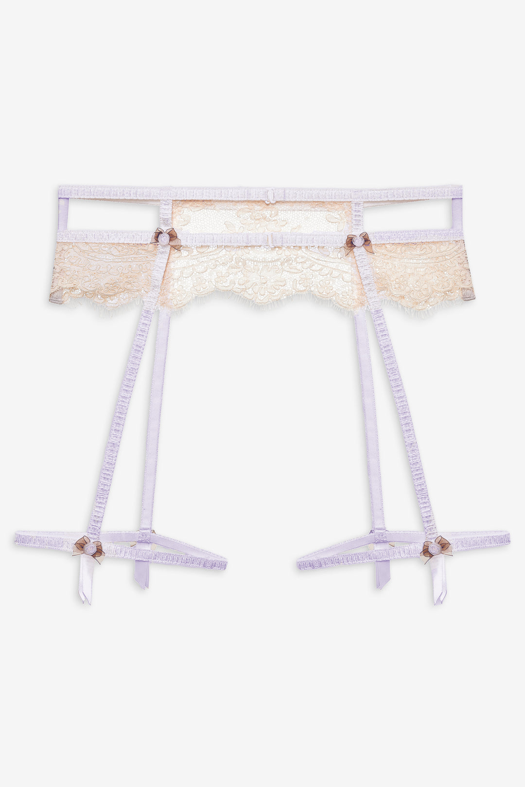 For Love and Lemons Victoria Lace Garter Belt - Cream