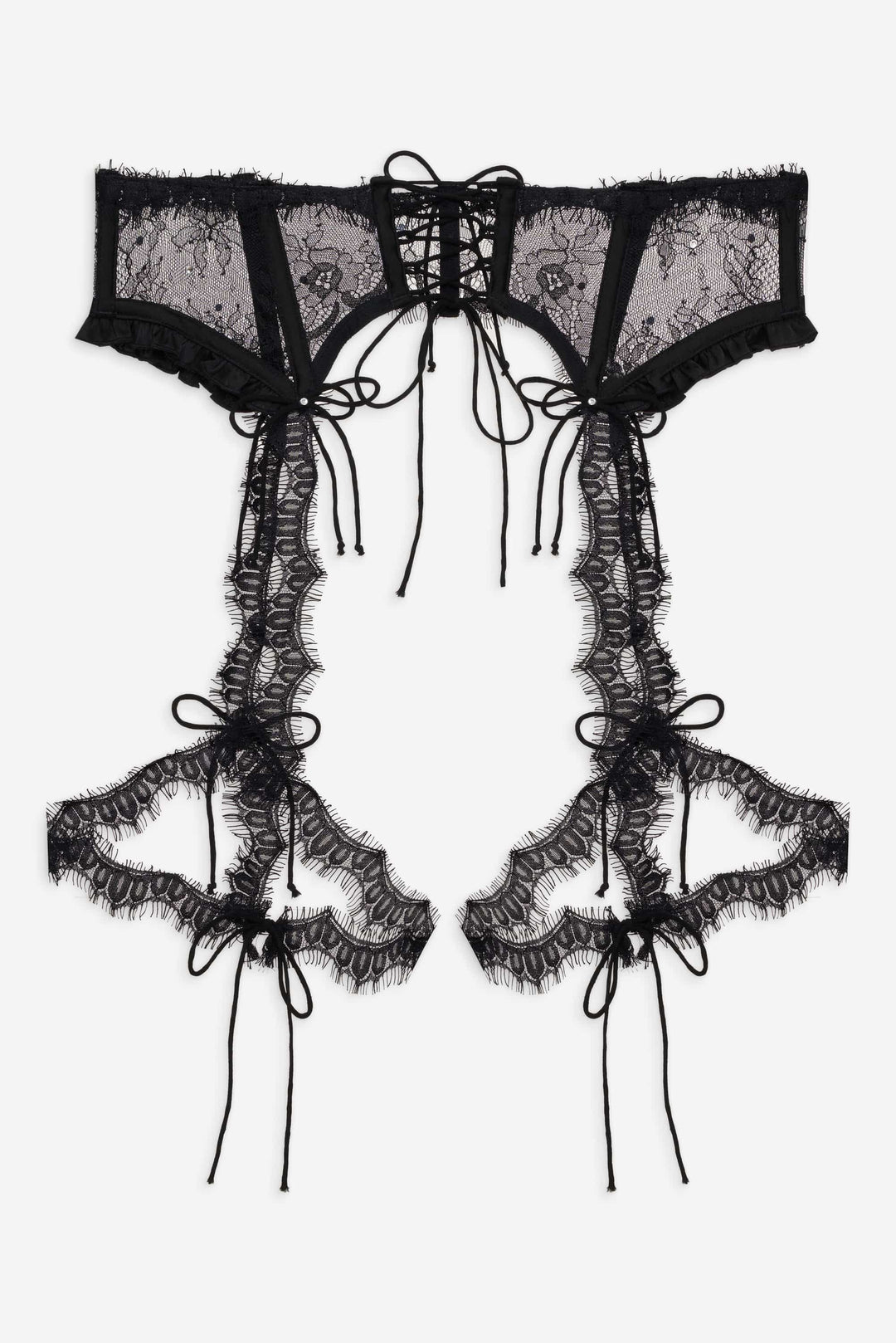 For Love and Lemons Sonja Garter Belt - Black