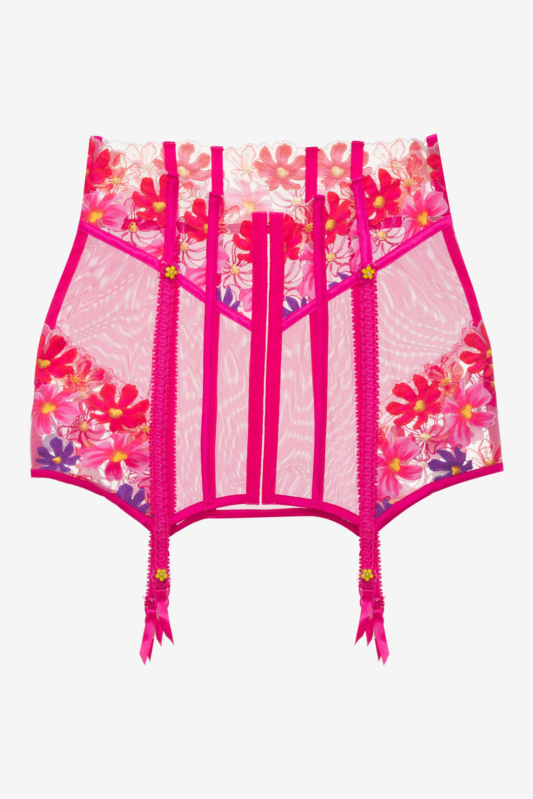 For Love and Lemons Anemone Floral Garter Skirt - Pink