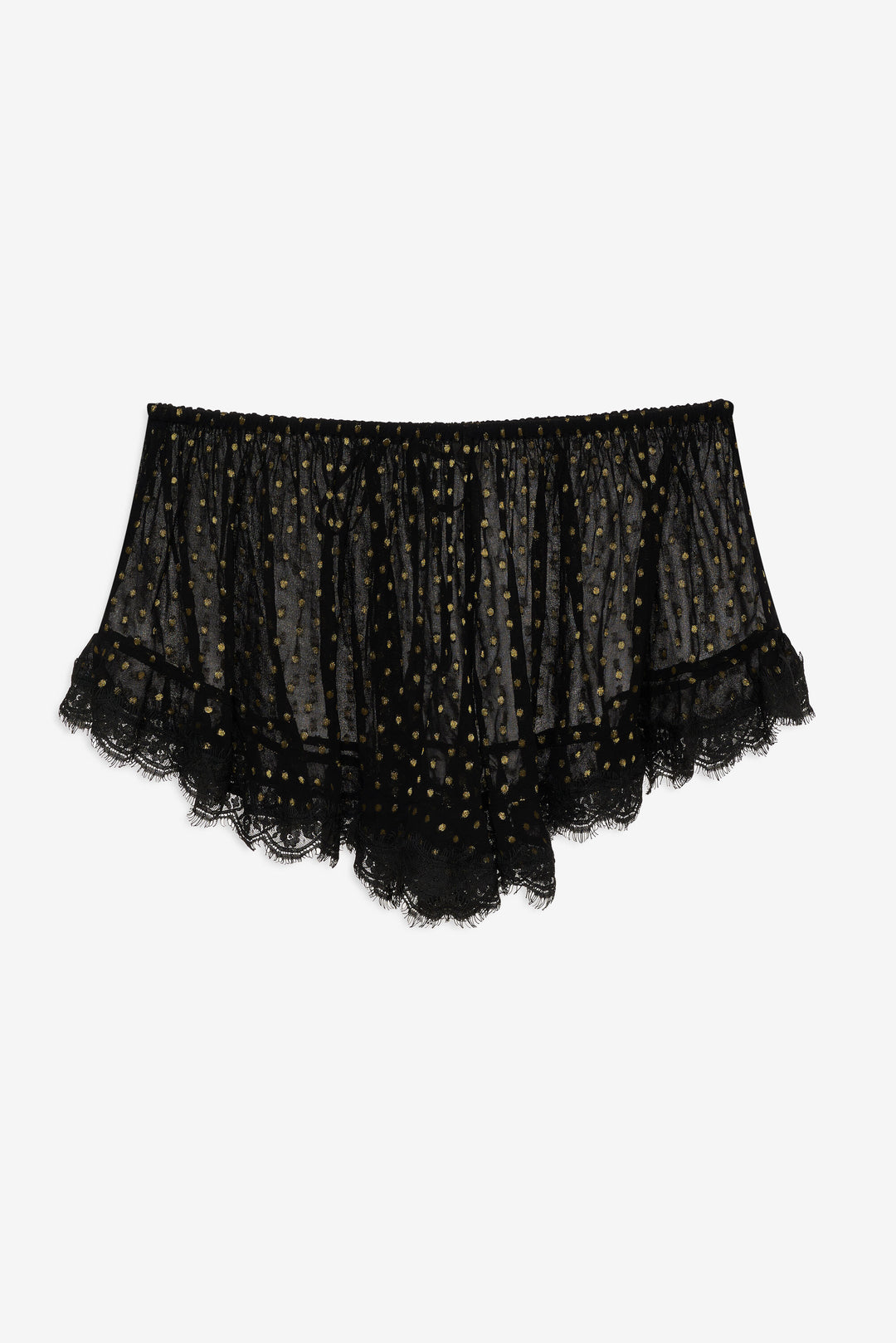 For Love and Lemons Liz Lurex Dot Short - Black