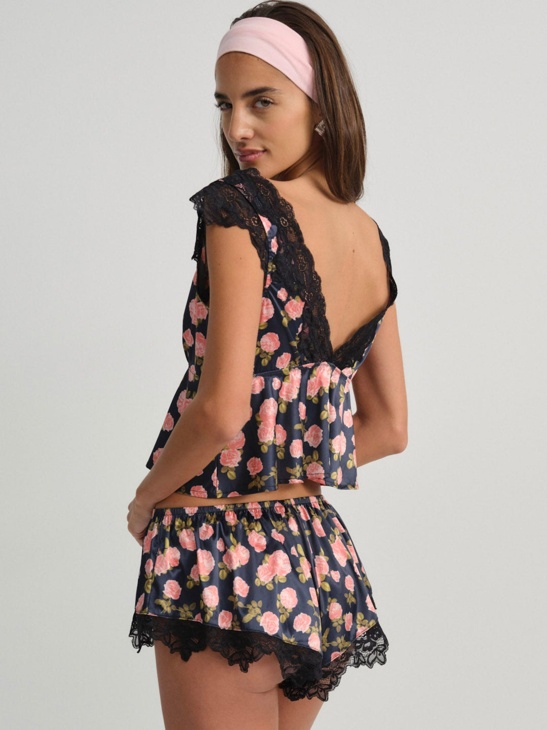 For Love and Lemons Kayla Sleep Top - Navy