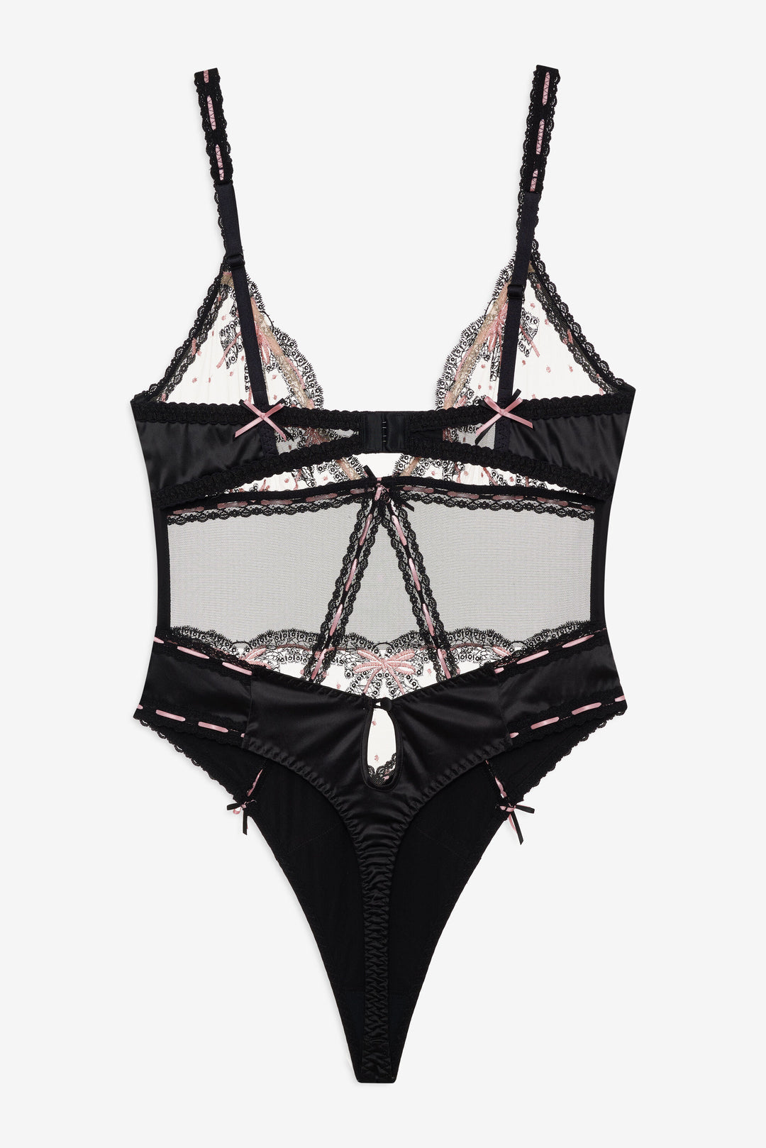 For Love and Lemons Love Letters Bodysuit - Black