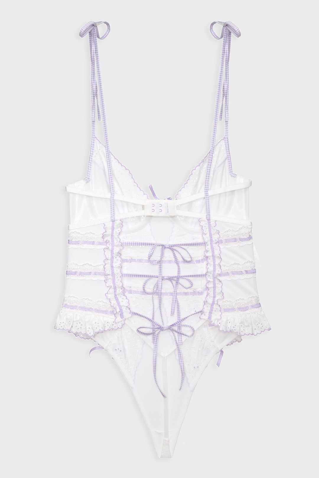 For Love and Lemons Daisy Eyelet Bodysuit - Lavender