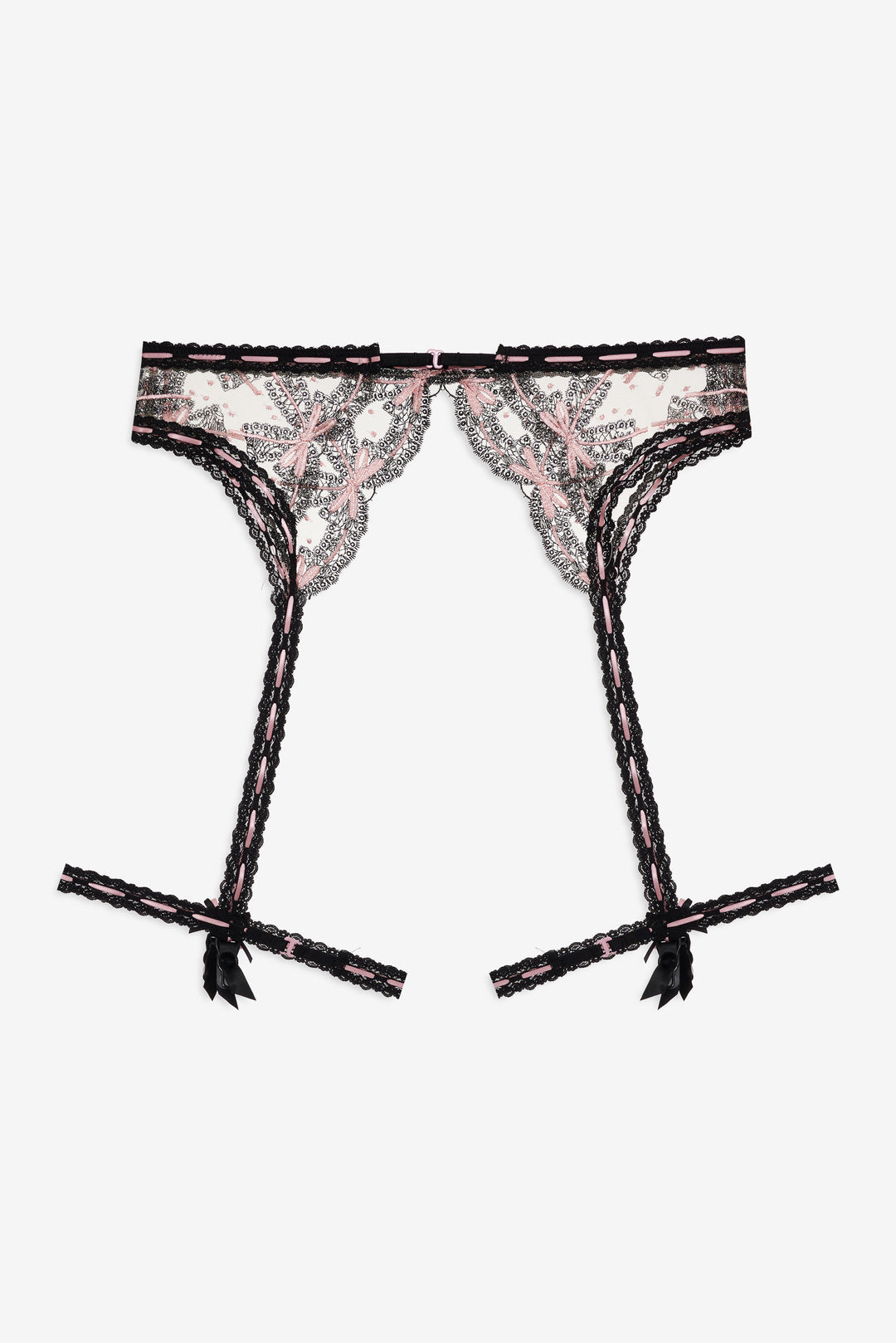 For Love and Lemons Love Letters Garter Belt - Black