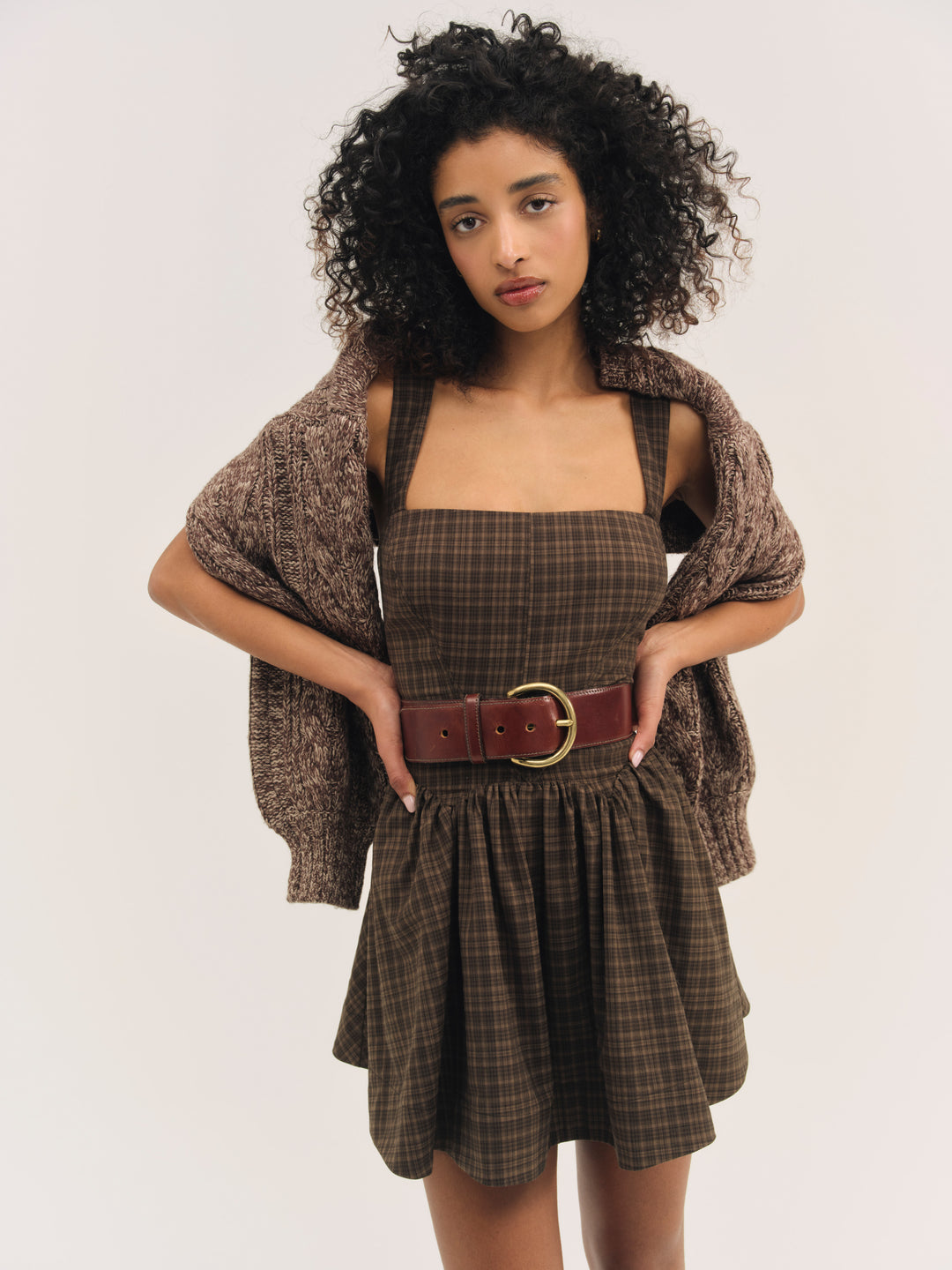 For Love and Lemons Ginny Mini Dress - Brown