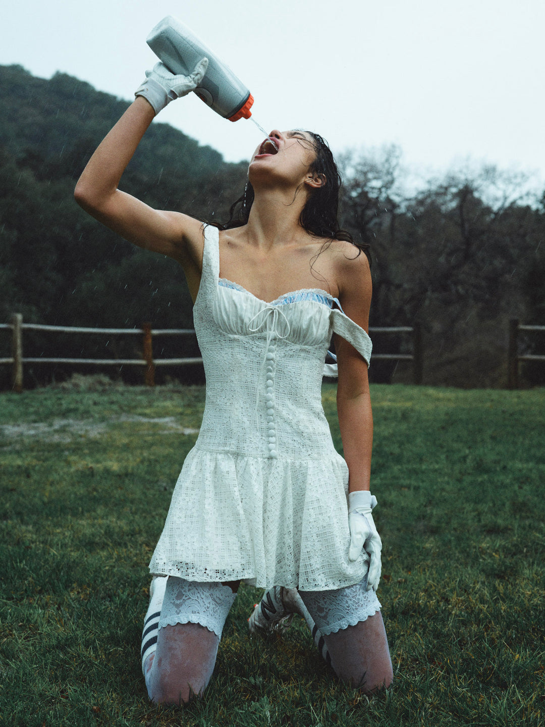 For Love and Lemons Daisy Lace Mini Dress - White