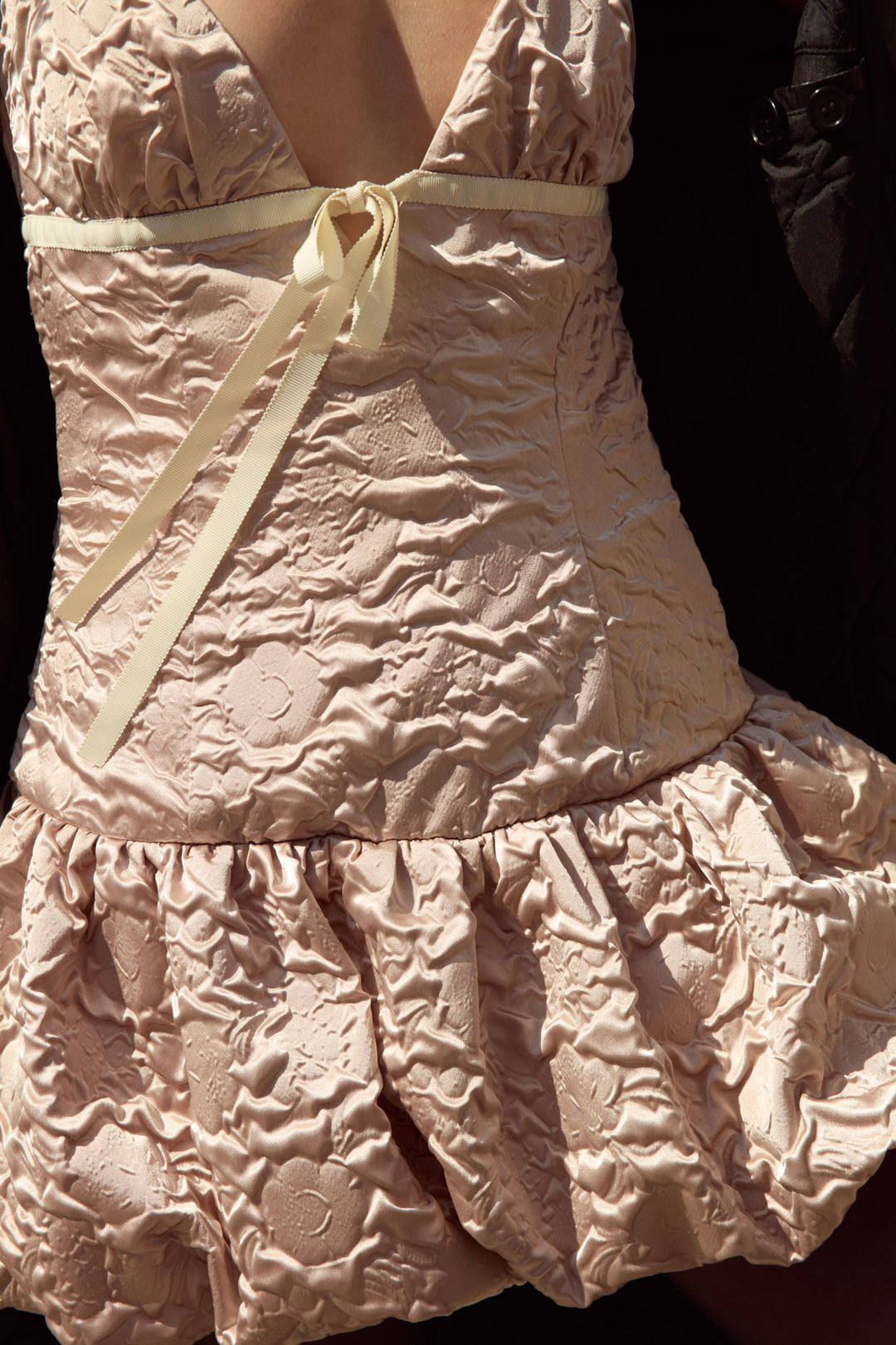 For Love and Lemons Flower Satin Mini Dress - Pink