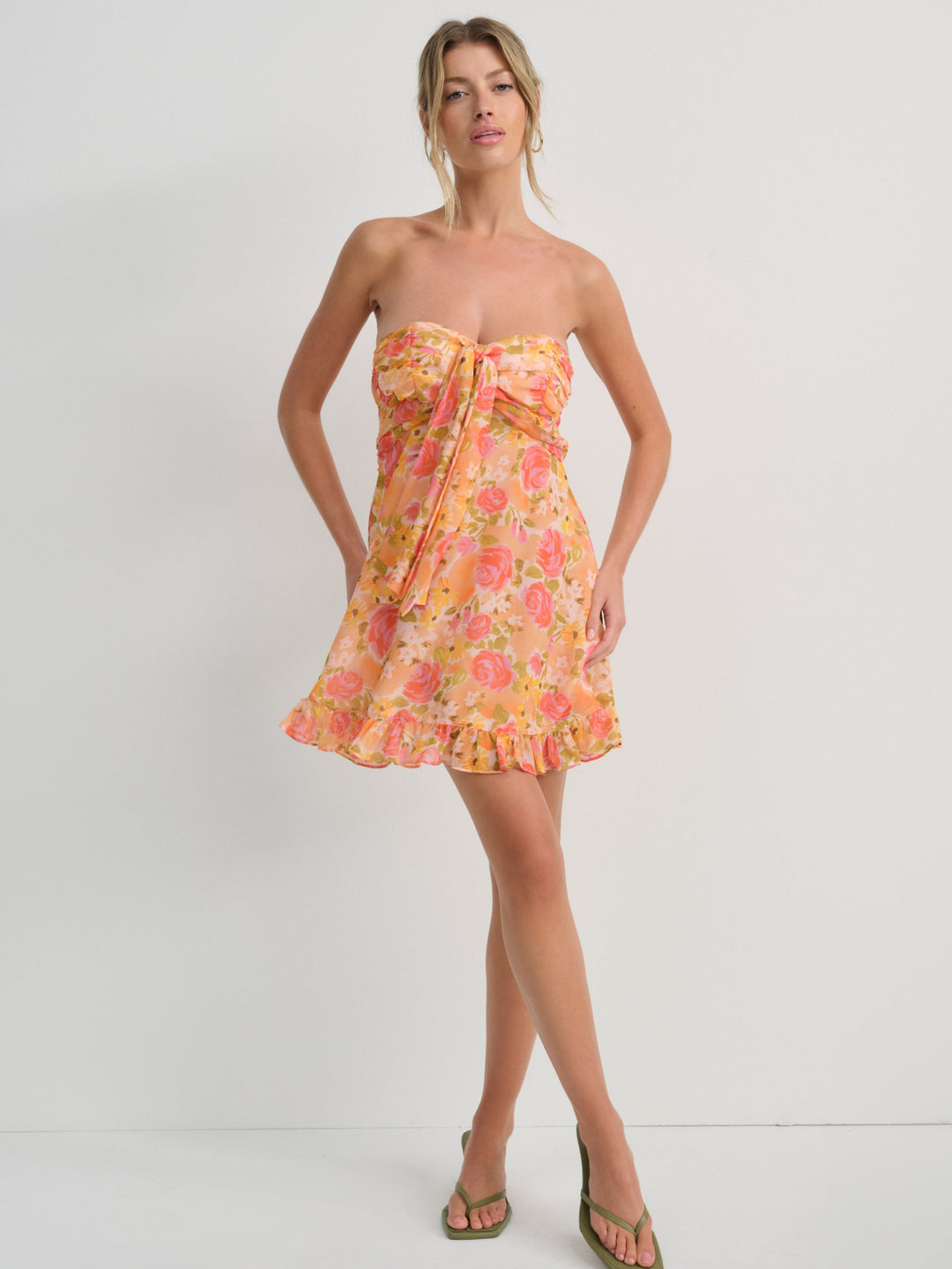 For Love and Lemons Teagan Mini Dress - Yellow