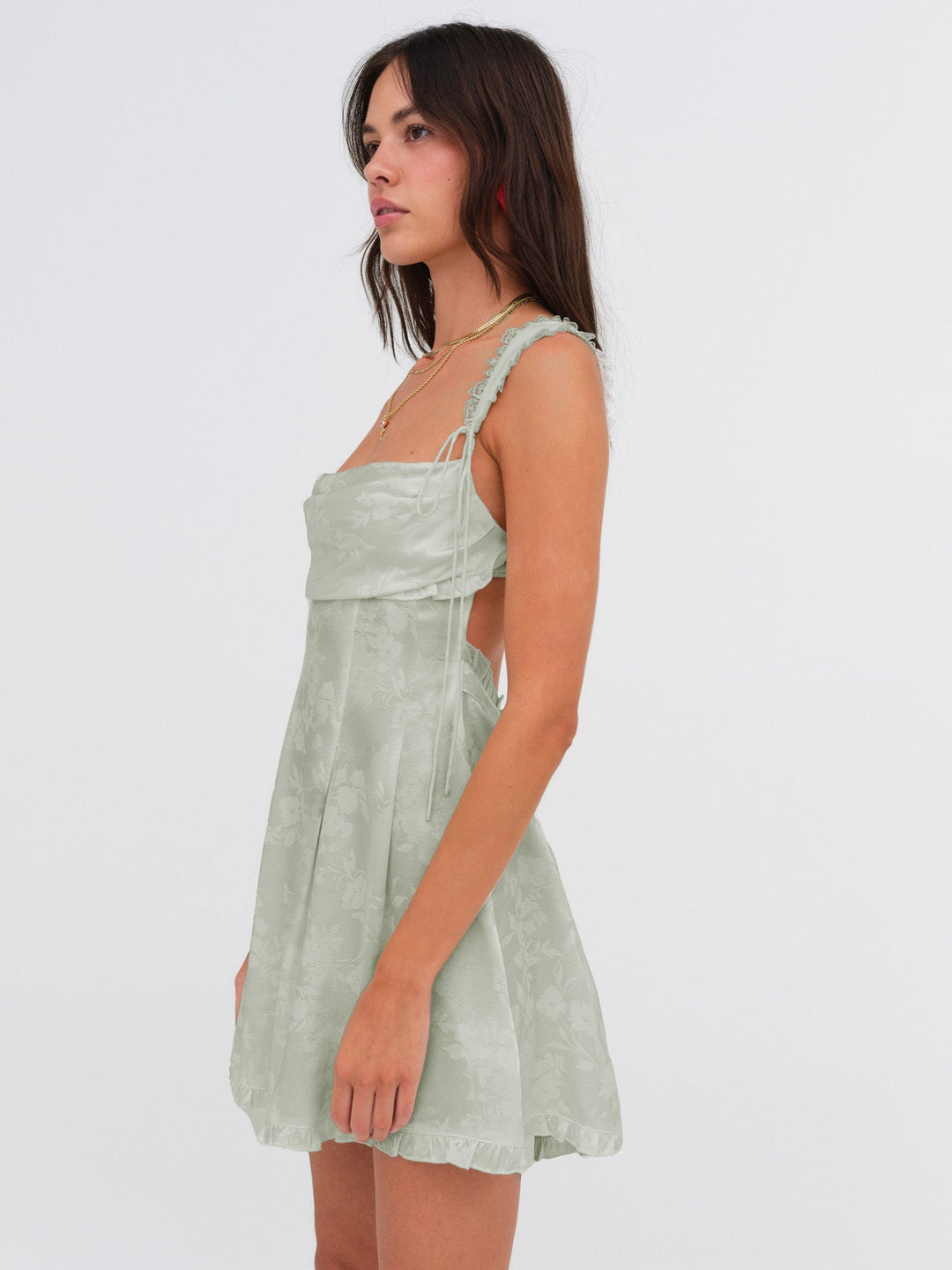 For Love and Lemons Holland Mini Dress - Green