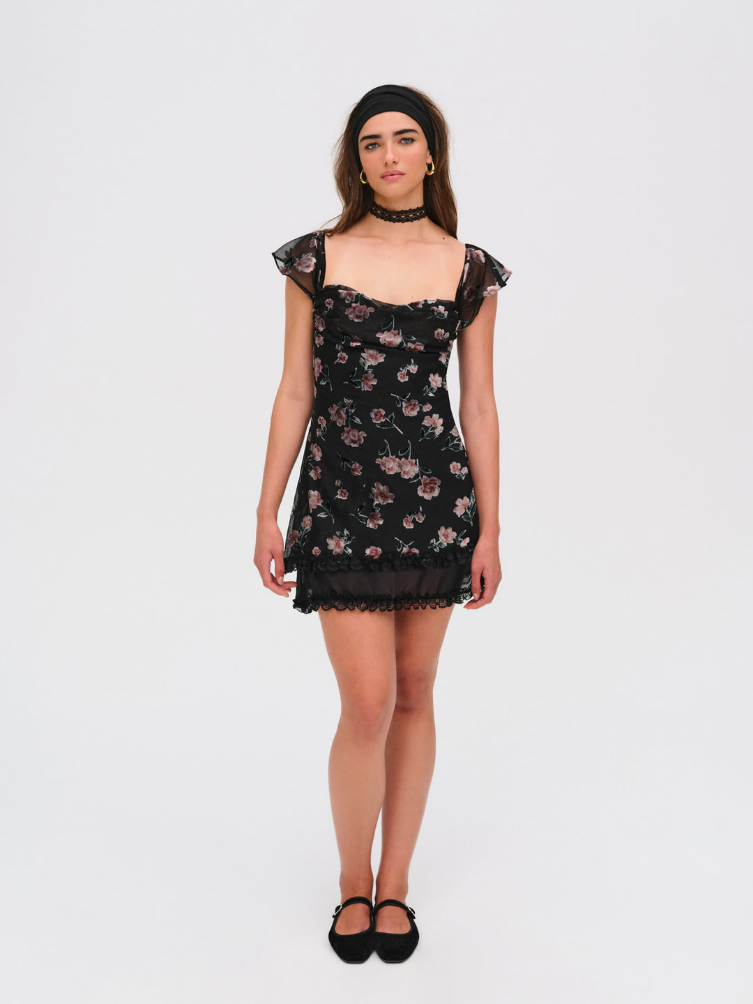 For Love and Lemons Aigrette Mini Dress - Black
