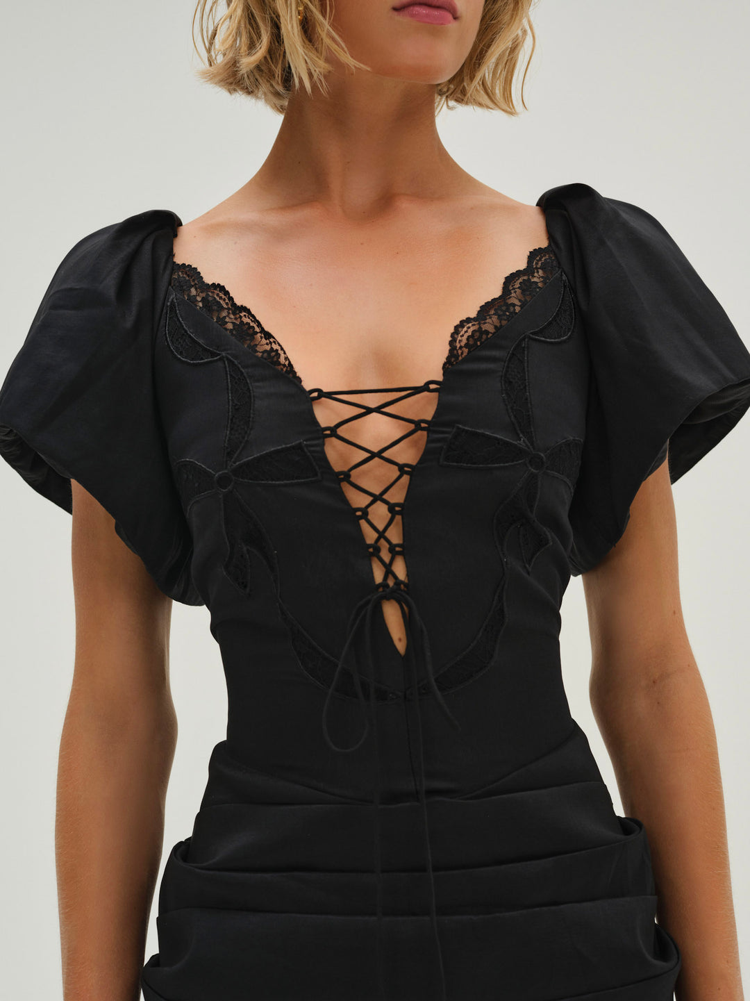 For Love and Lemons Singrid Mini Dress - Black
