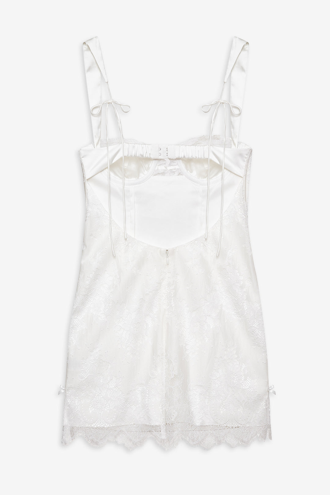 For Love and Lemons Allira Lace Mini Dress - White