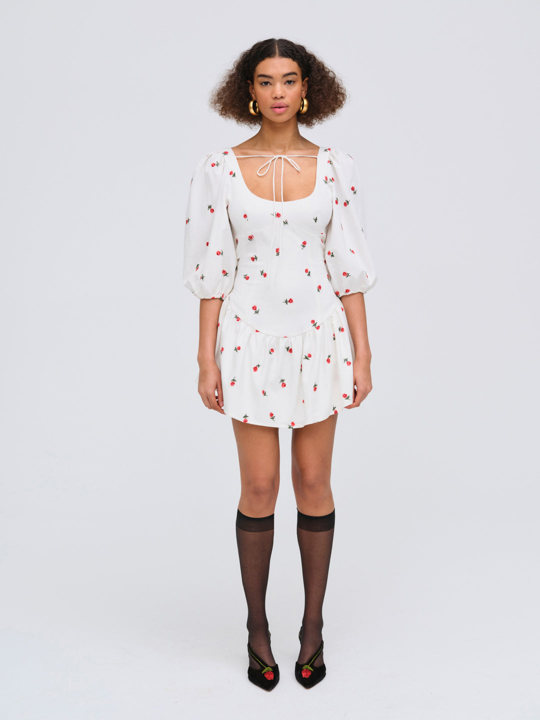 For Love and Lemons Talia Mini Dress - Cream