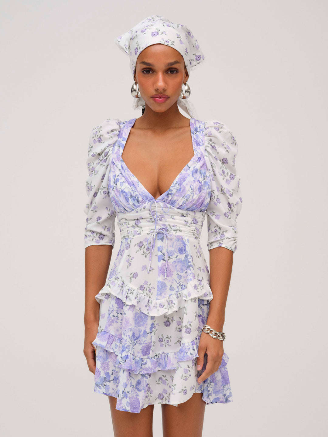 For Love and Lemons Rosalyn Mini Dress - Purple