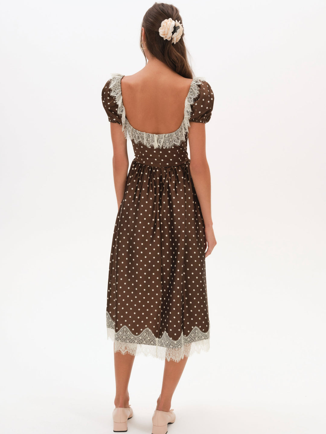 For Love and Lemons Ines Midi Dress - Chocolate