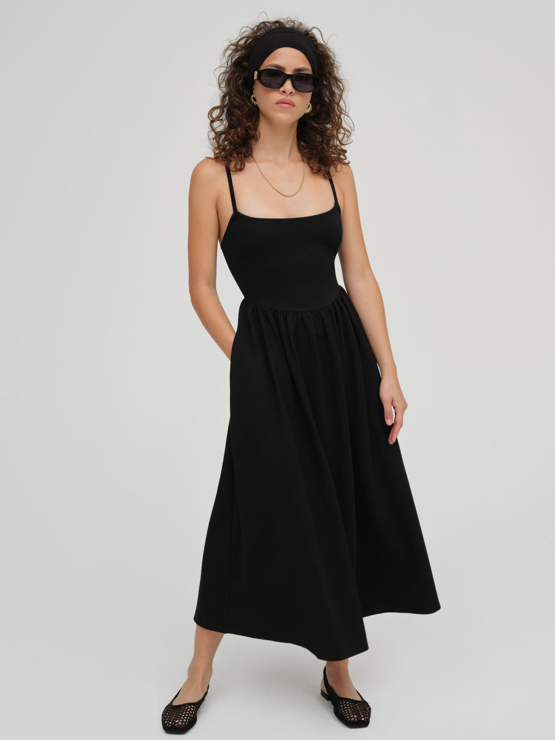 For Love and Lemons Wilhelmina Midi Dress - Black