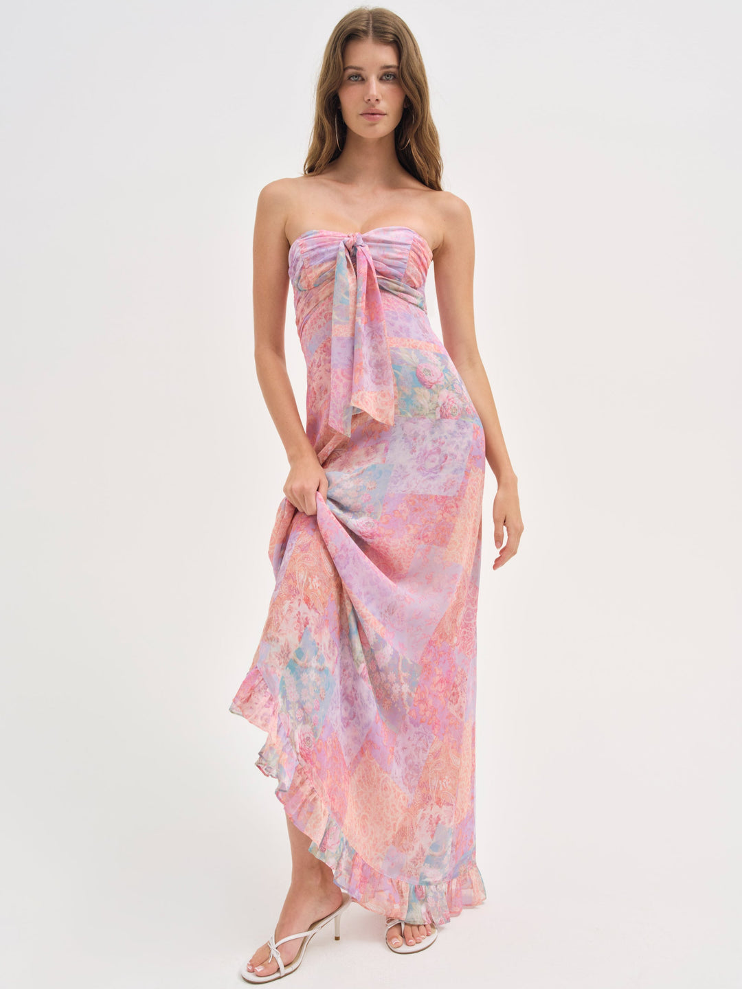 For Love and Lemons Teagan Maxi Dress - Pink