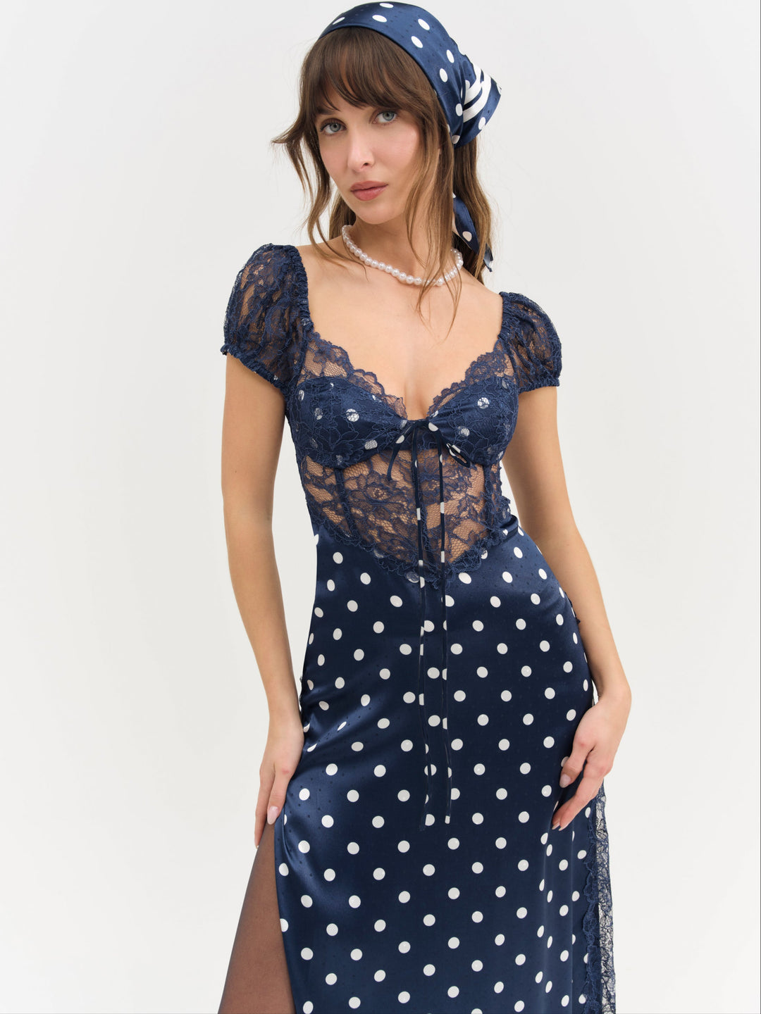 For Love and Lemons Casey Maxi Dress - Navy