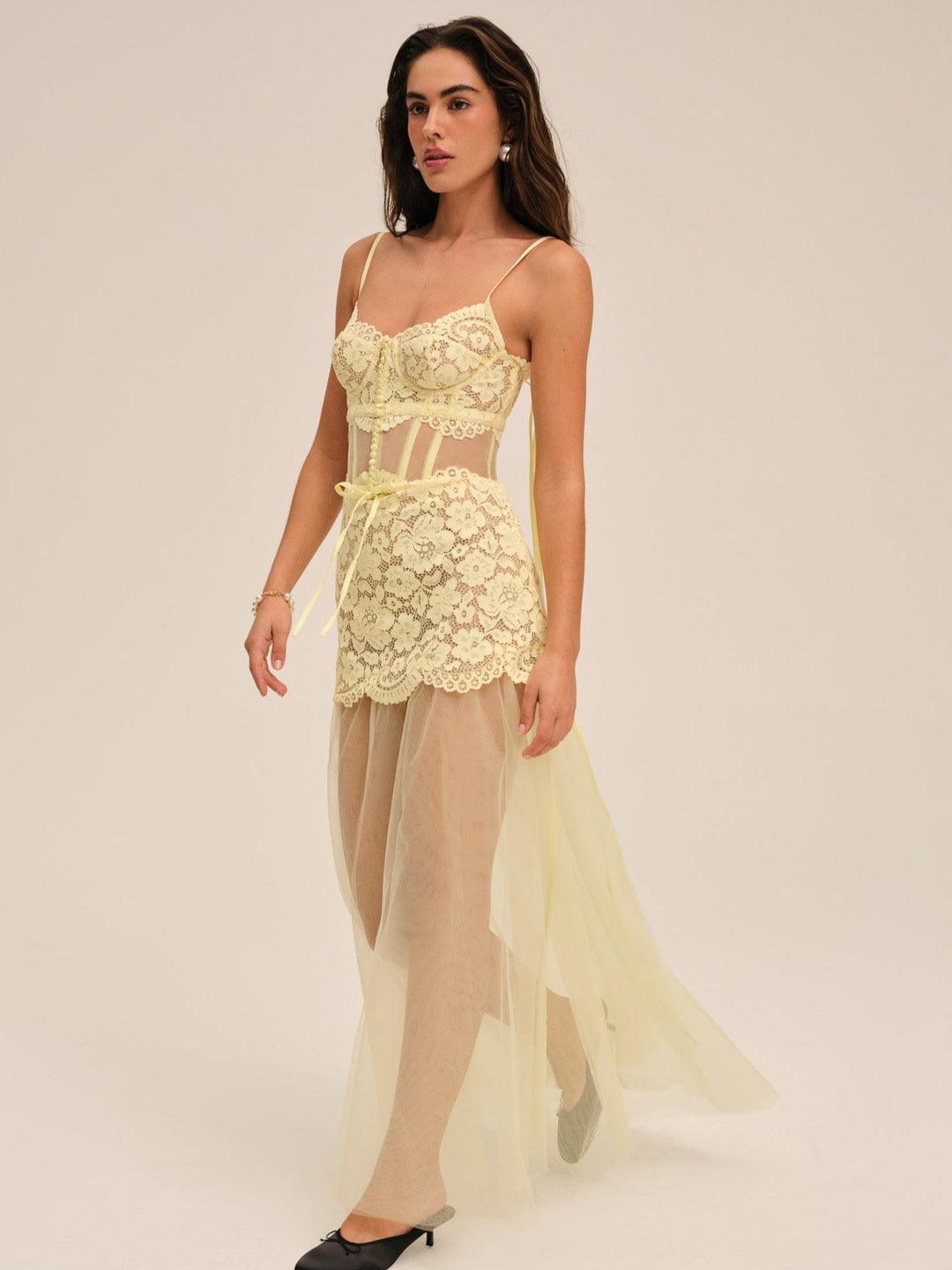 For Love and Lemons Viola Gown - Yellow