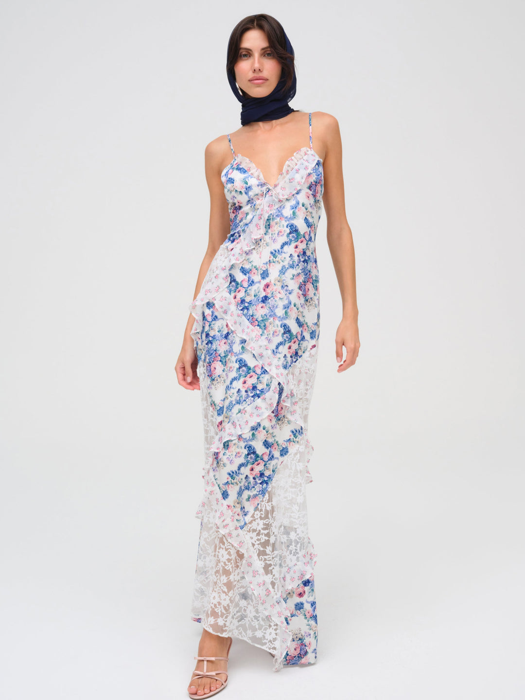 For Love and Lemons Josalyn Maxi Dress - Blue
