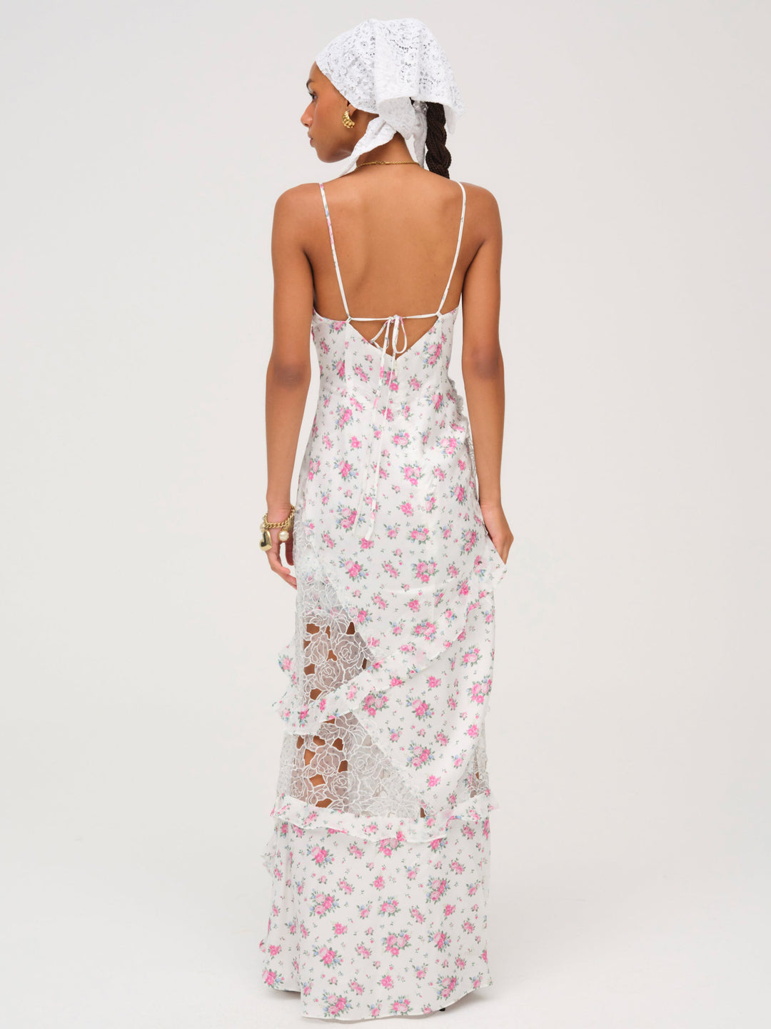 For Love and Lemons Josalyn Maxi Dress - White
