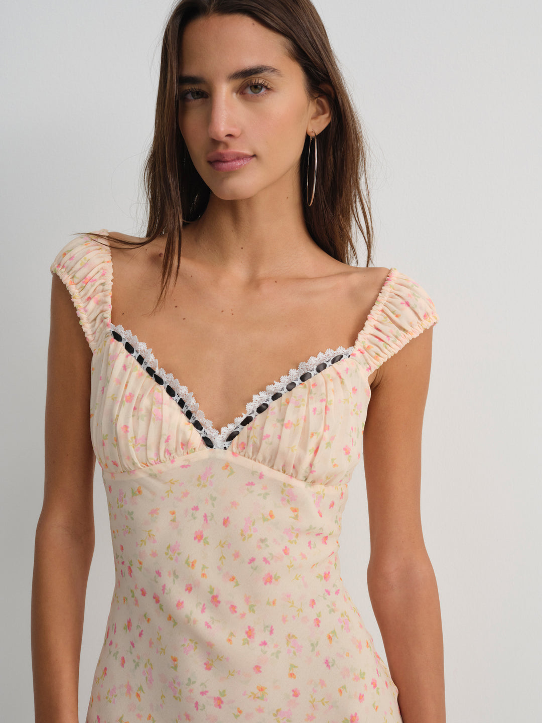 For Love and Lemons Emmaline Maxi Dress - Peach