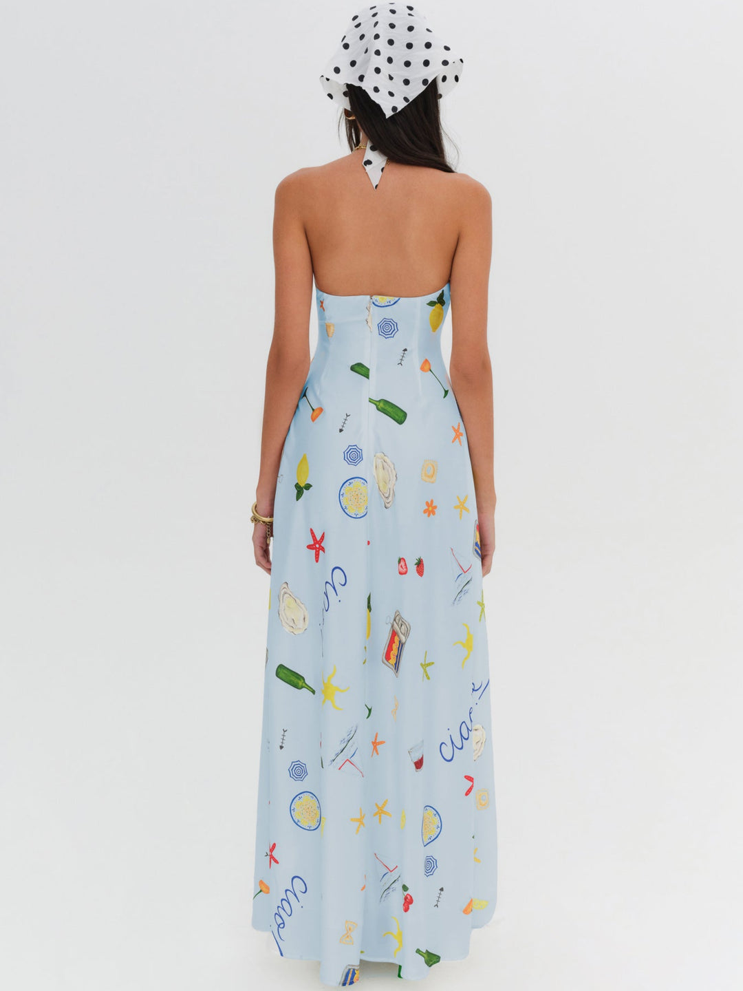 For Love and Lemons Carla Strapless Maxi Dress - Blue