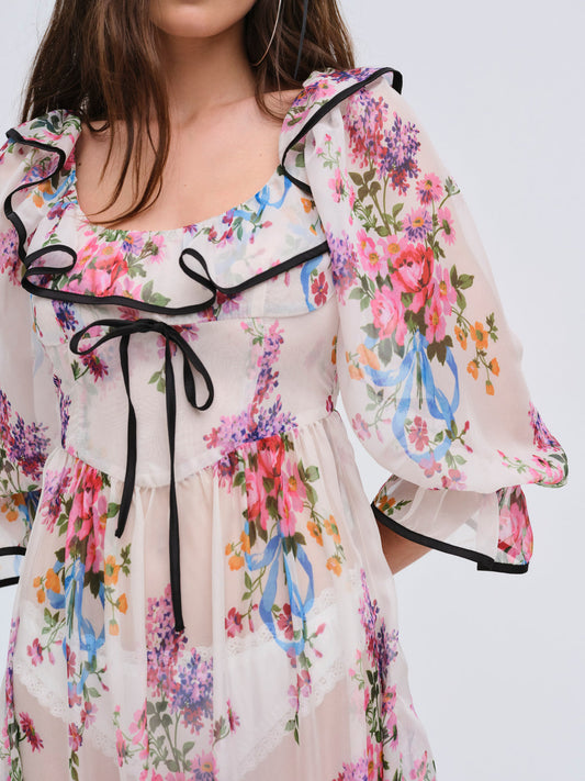 For Love and Lemons Severine Maxi Dress - Multi