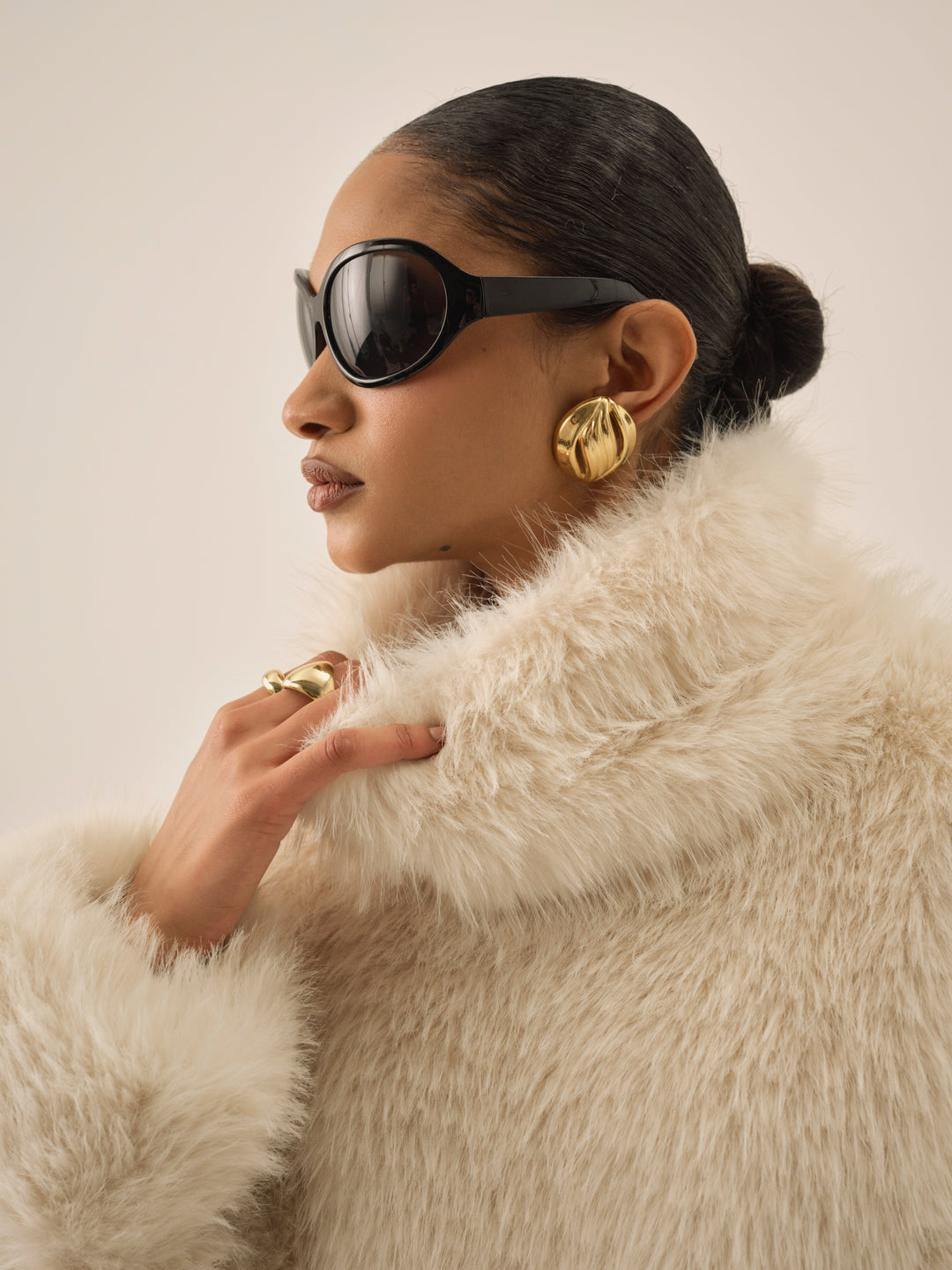 For Love and Lemons - Arctic Faux Fur Pullover - Cream