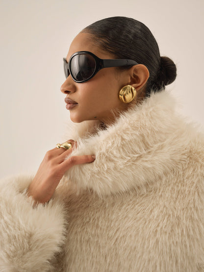 For Love and Lemons - Arctic Faux Fur Pullover - Cream