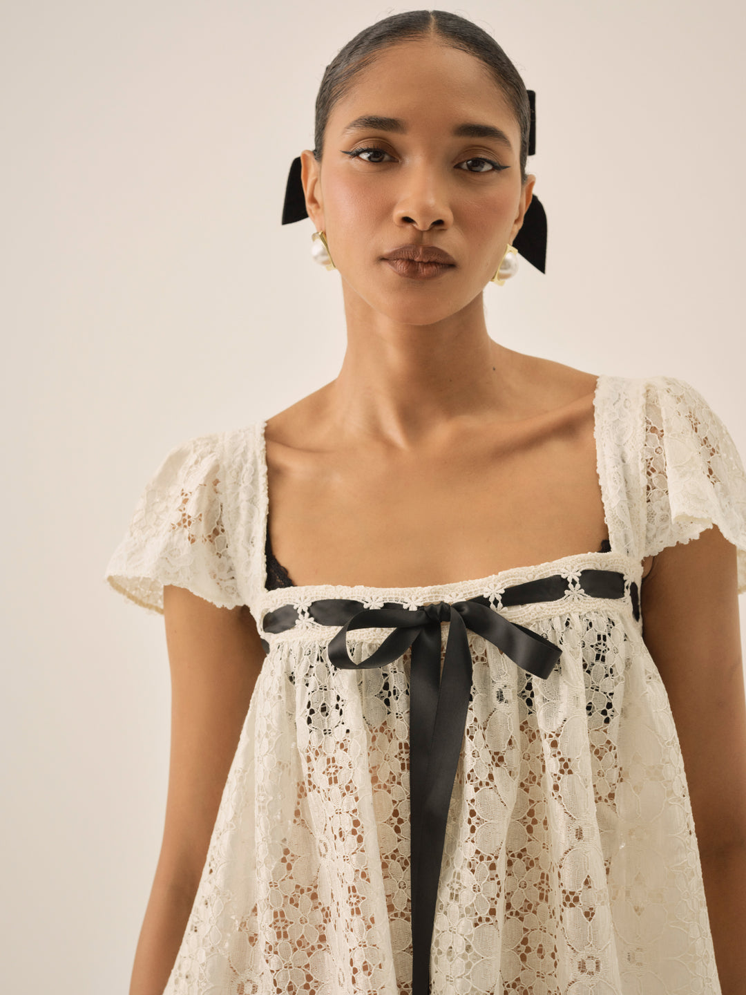 For Love and Lemons - Creampuff Lace Top - Cream