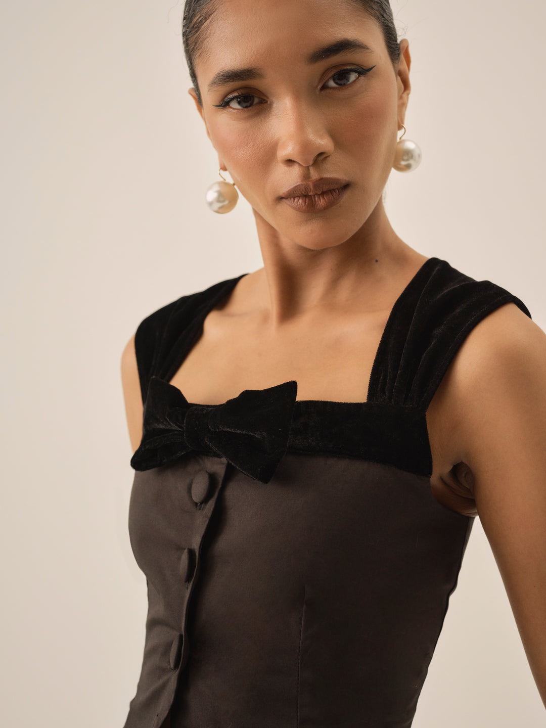 For Love and Lemons - Train Station Poplin Top - Black