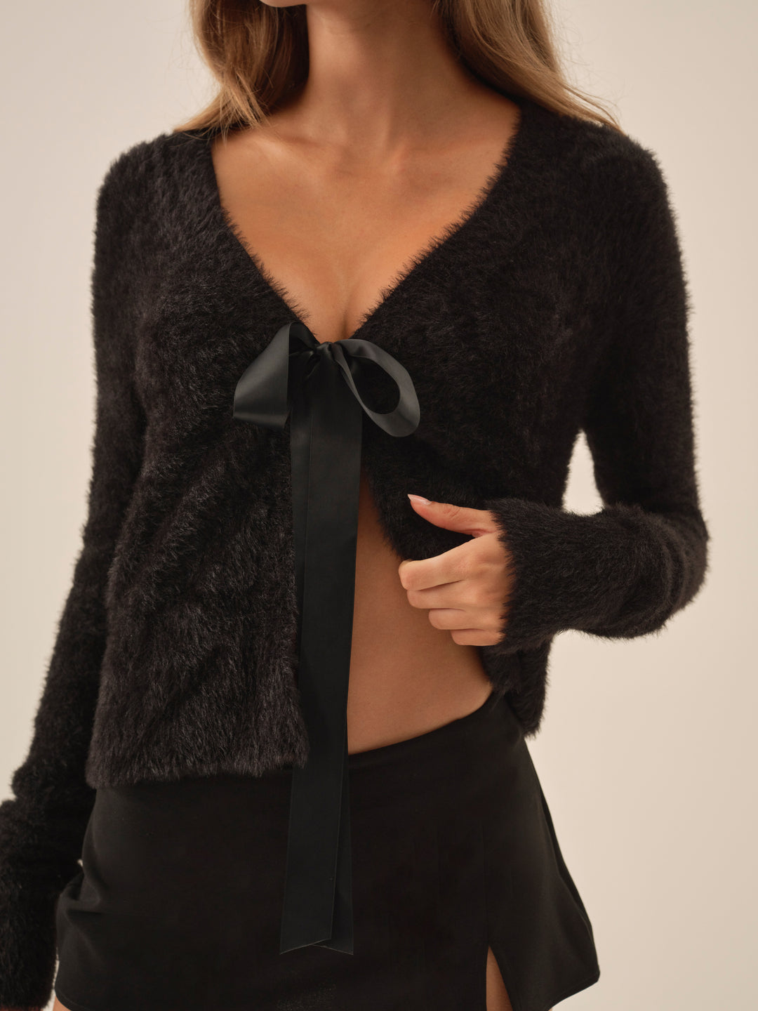 For Love and Lemons - Tayla Knit Cardigan - Black