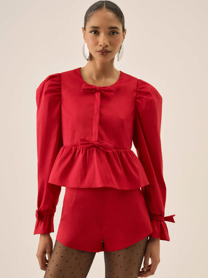 For Love and Lemons - Lucia Top - Red