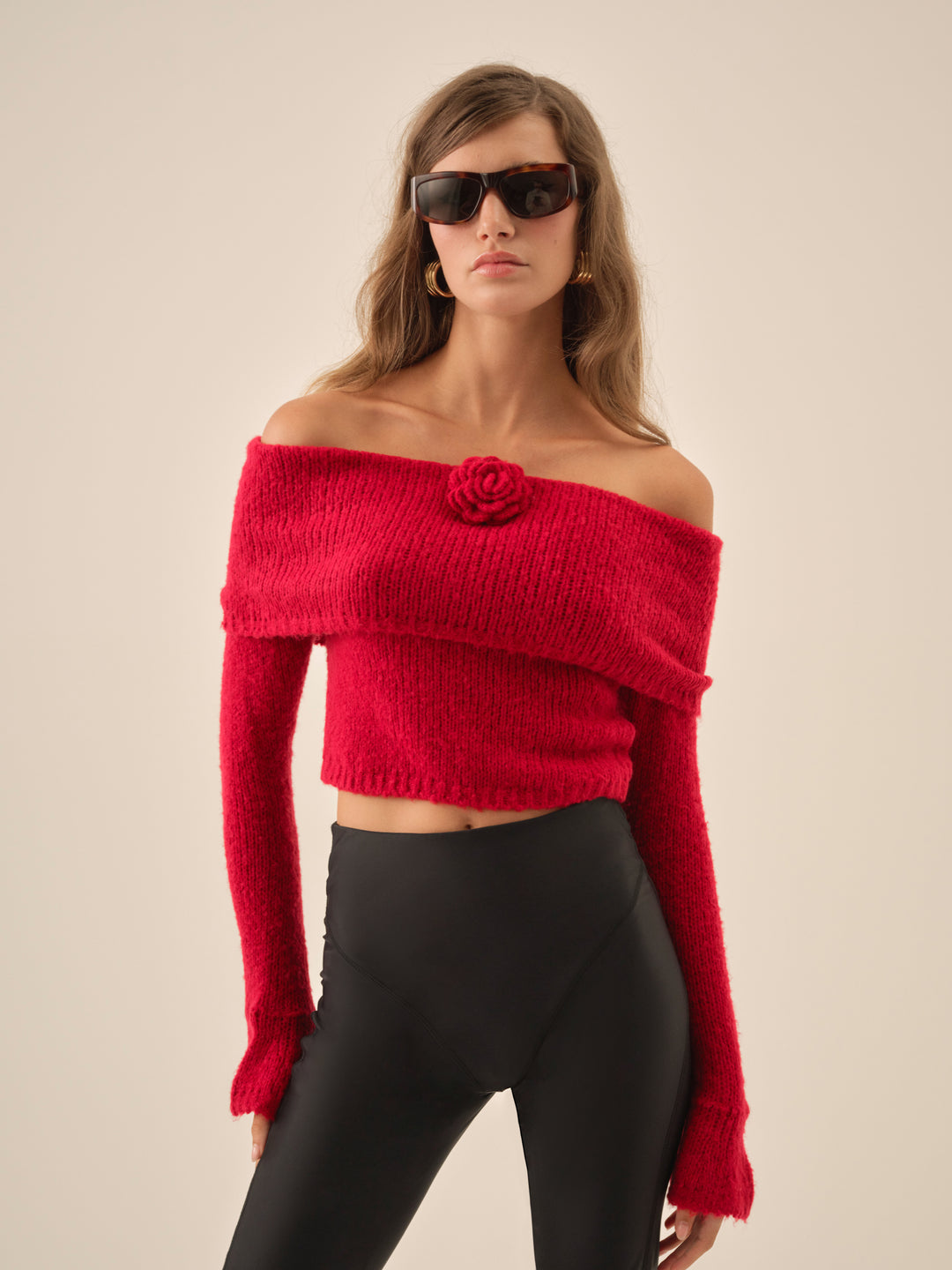 For Love and Lemons - Aspen Knit Top - Red