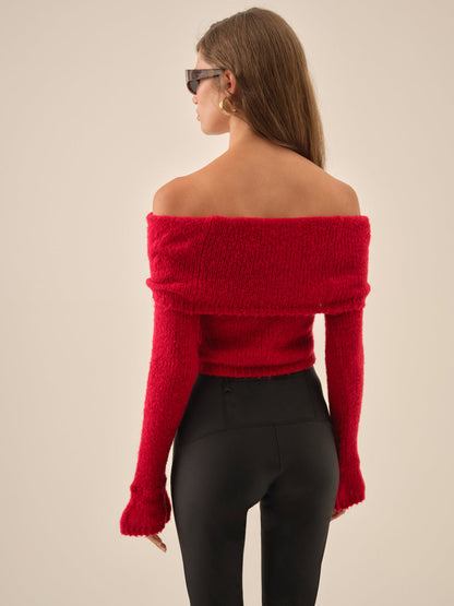 For Love and Lemons - Aspen Knit Top - Red