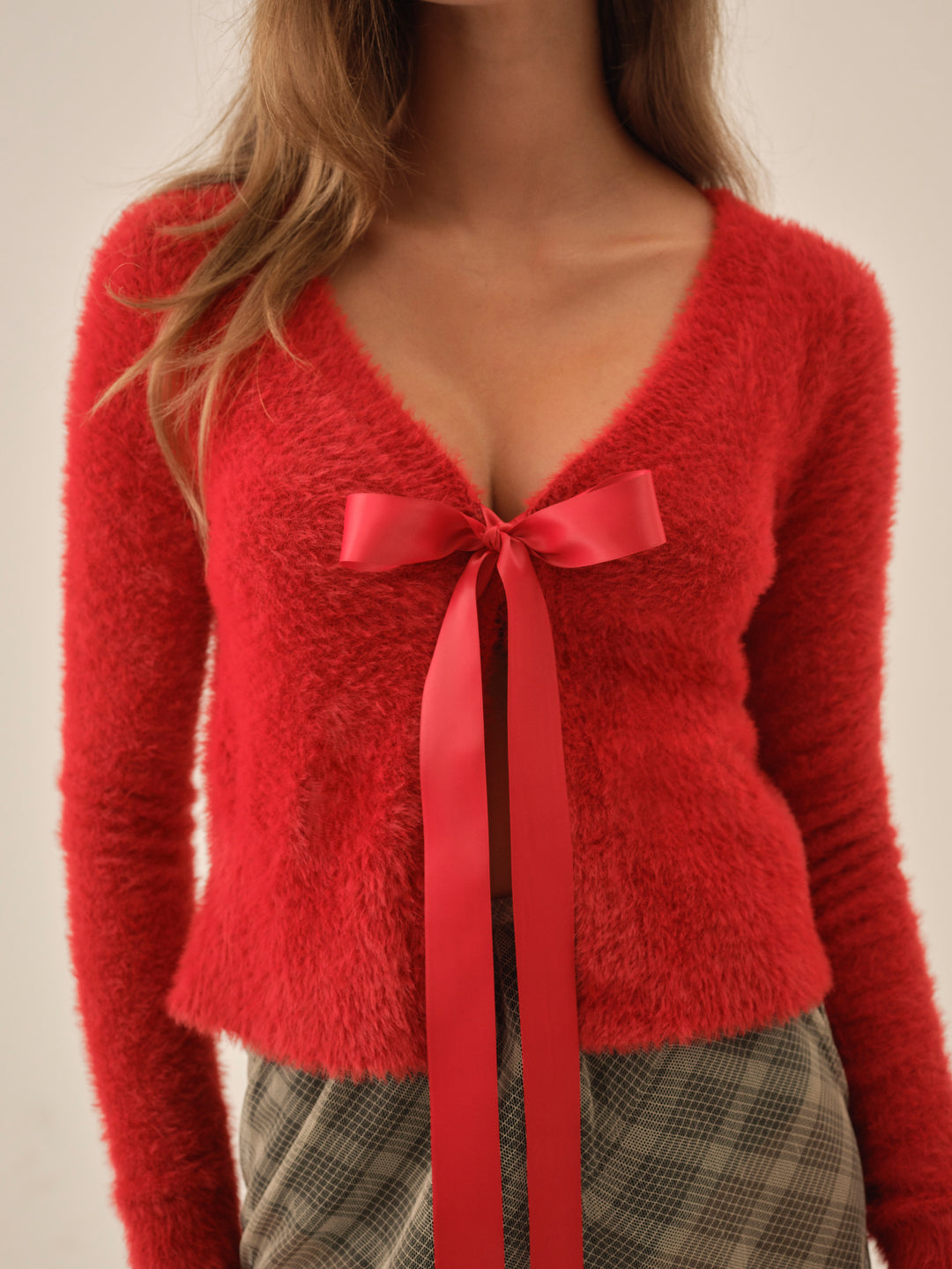 For Love and Lemons - Tayla Knit Cardigan - Red