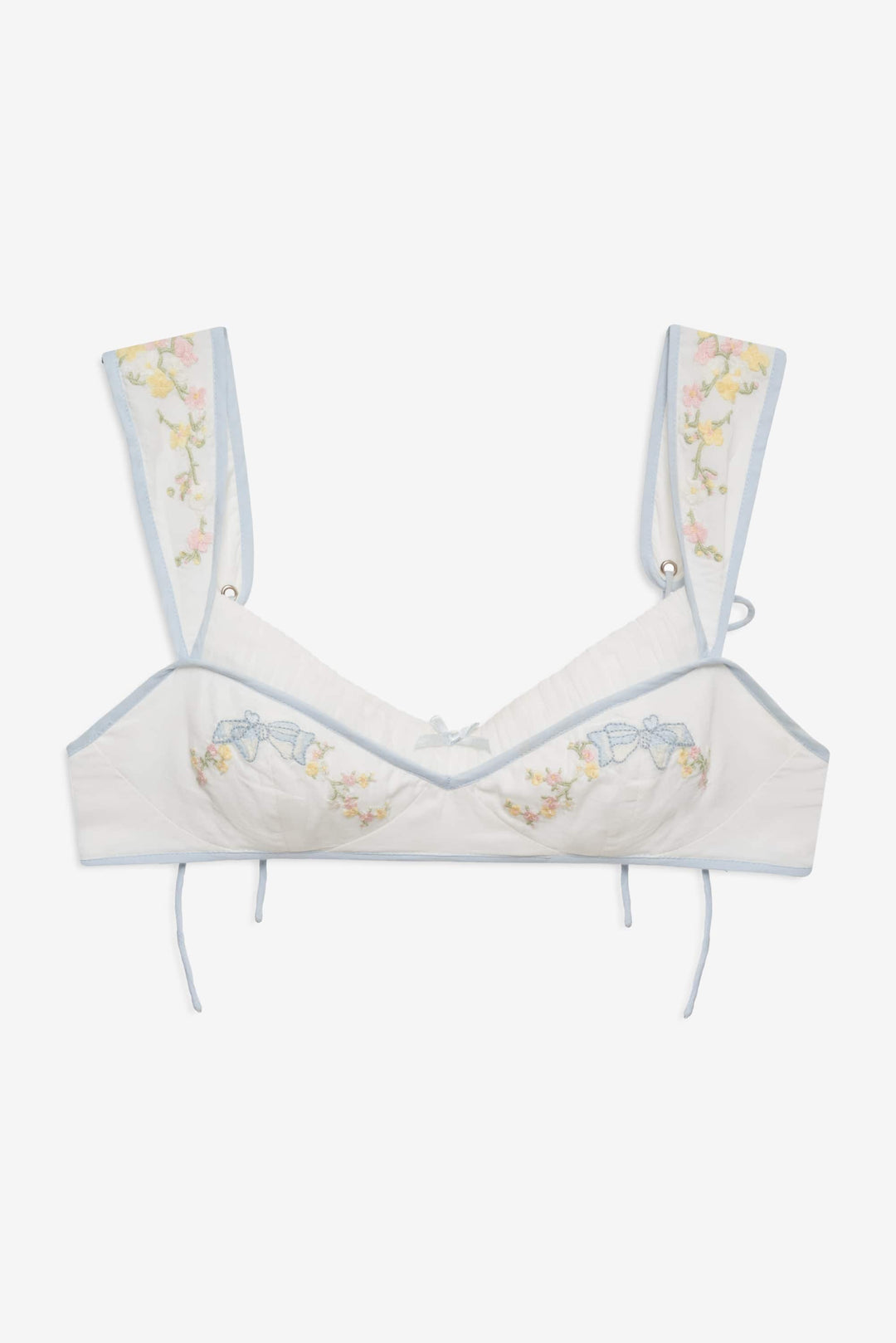 For Love and Lemons - Baby Bows Bra Top - White
