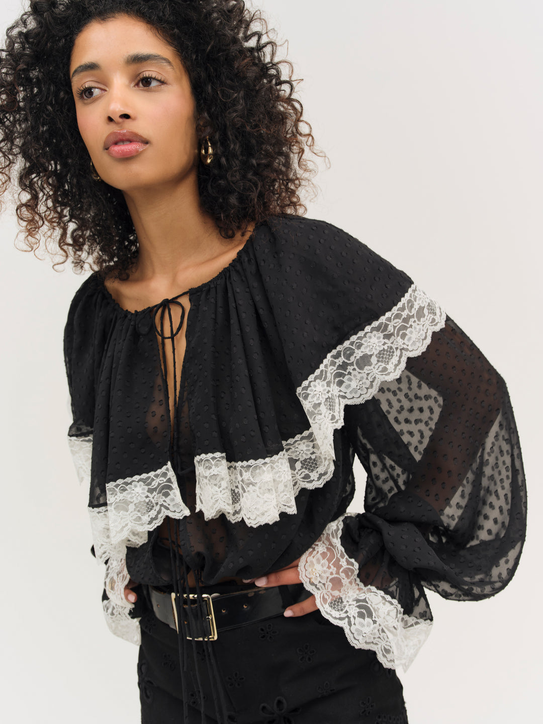 For Love and Lemons - June Top - Black