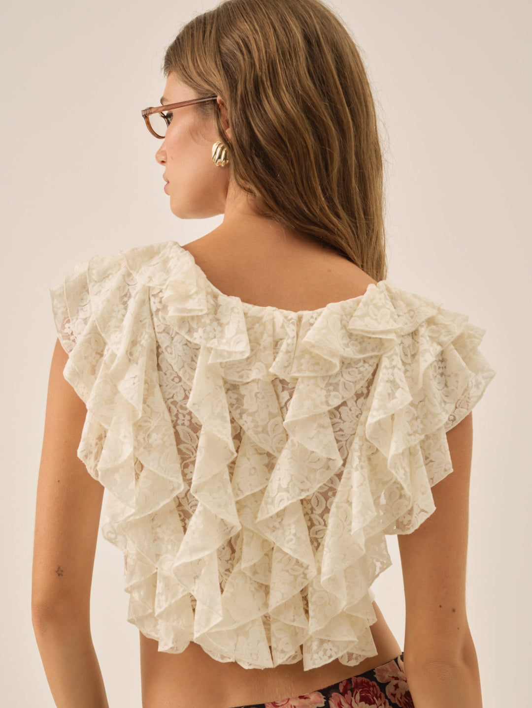 For Love and Lemons - Lucianna Lace Top - Cream