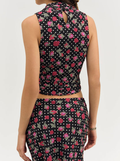 For Love and Lemons - Betty Bud Top - Black