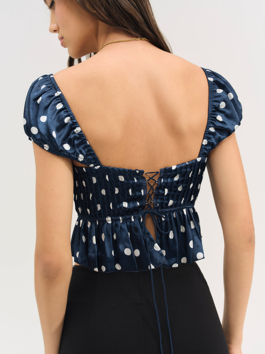 For Love and Lemons - Holland Top - Navy