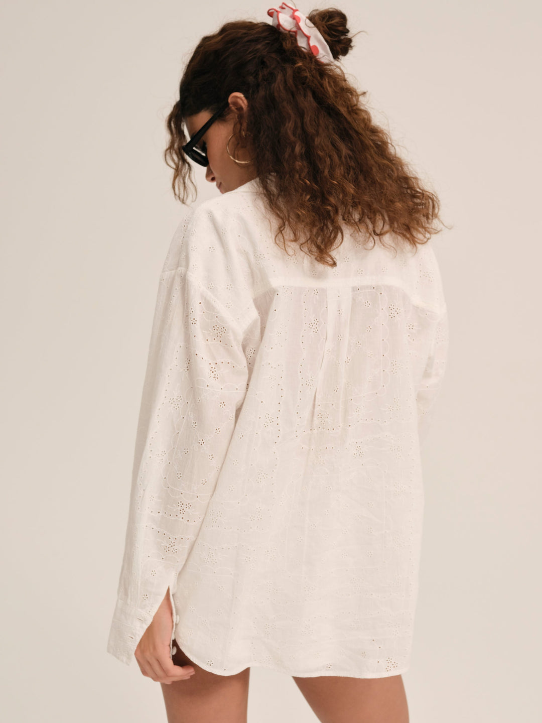 For Love and Lemons - Handkerchief Button-Up Shirt - White