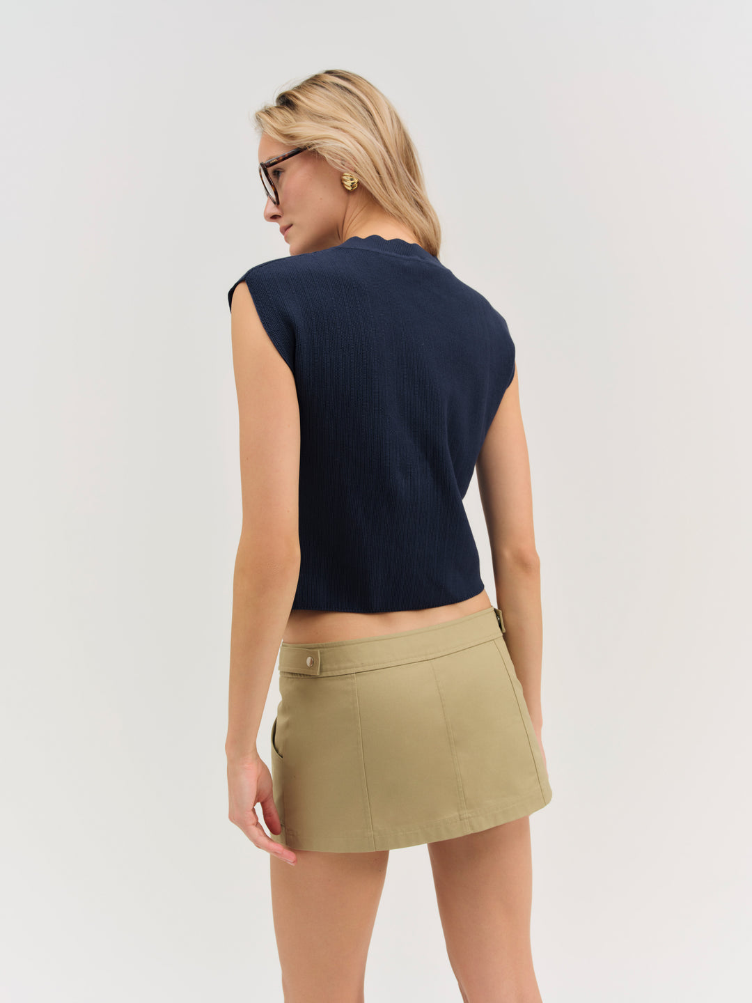 For Love and Lemons - Naomi Knit Top - Navy