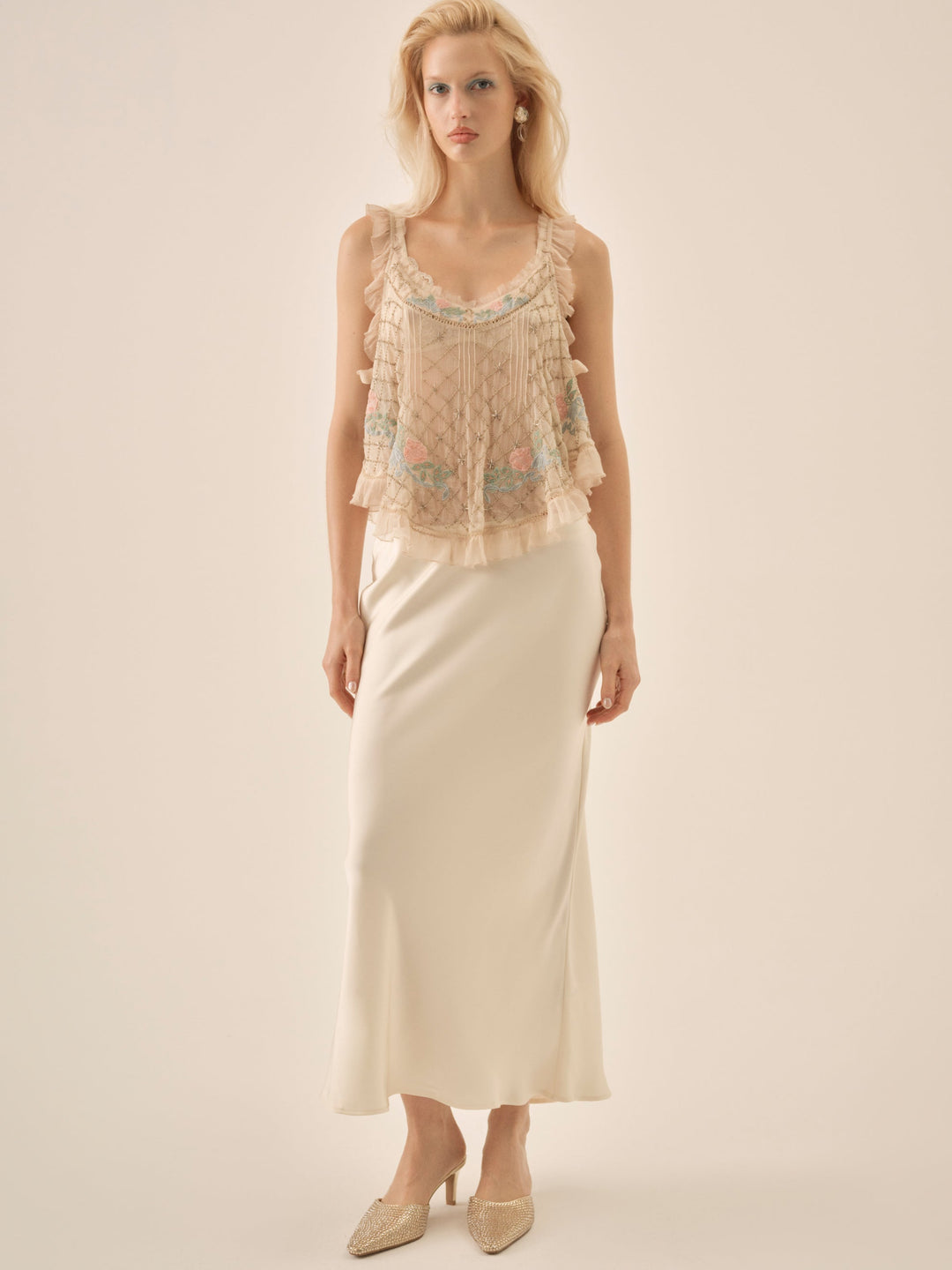 For Love and Lemons - Spellbound Rose Top - Pale Pink