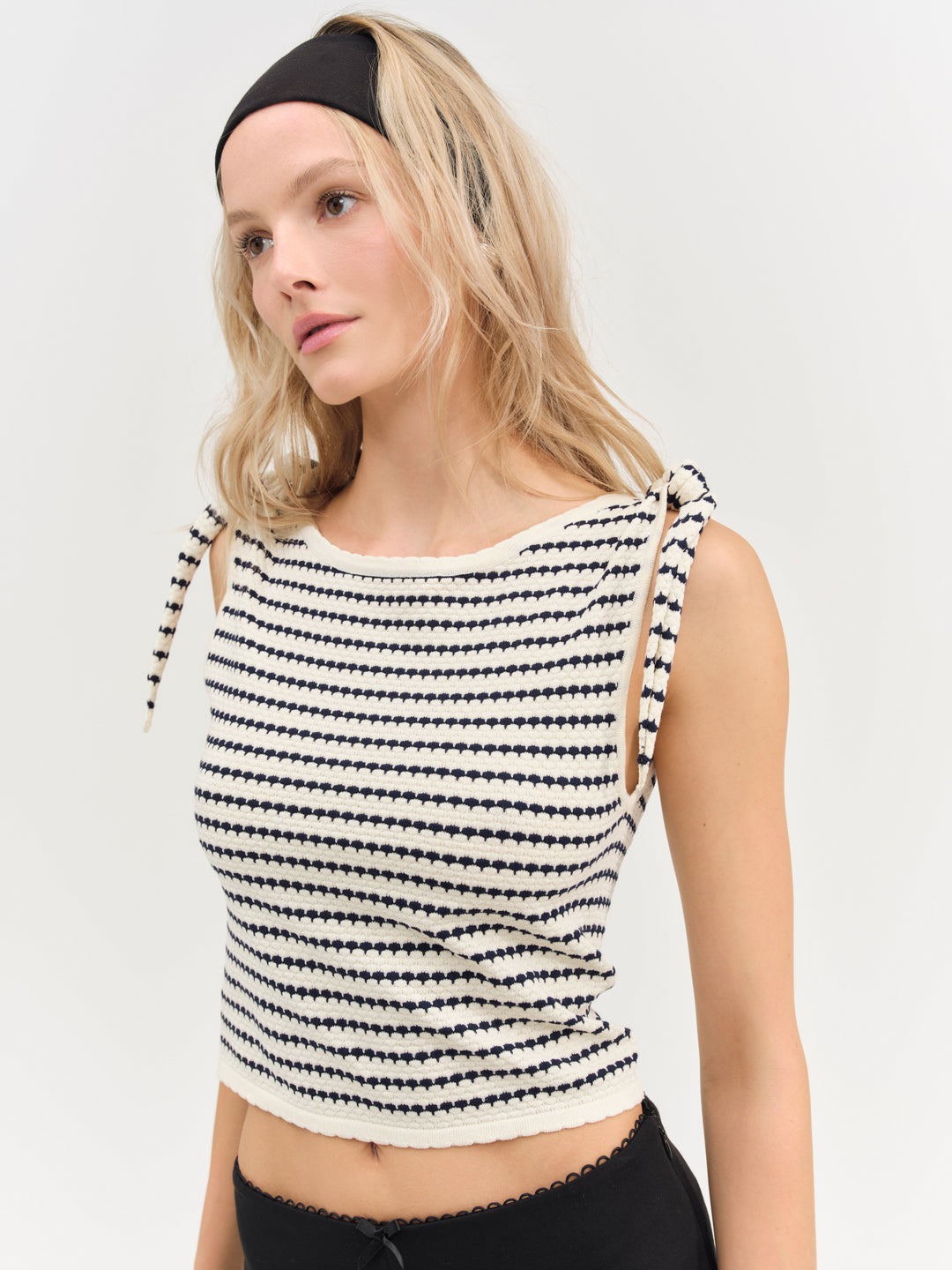 For Love and Lemons - Regatta Stripe Knit Top - Cream