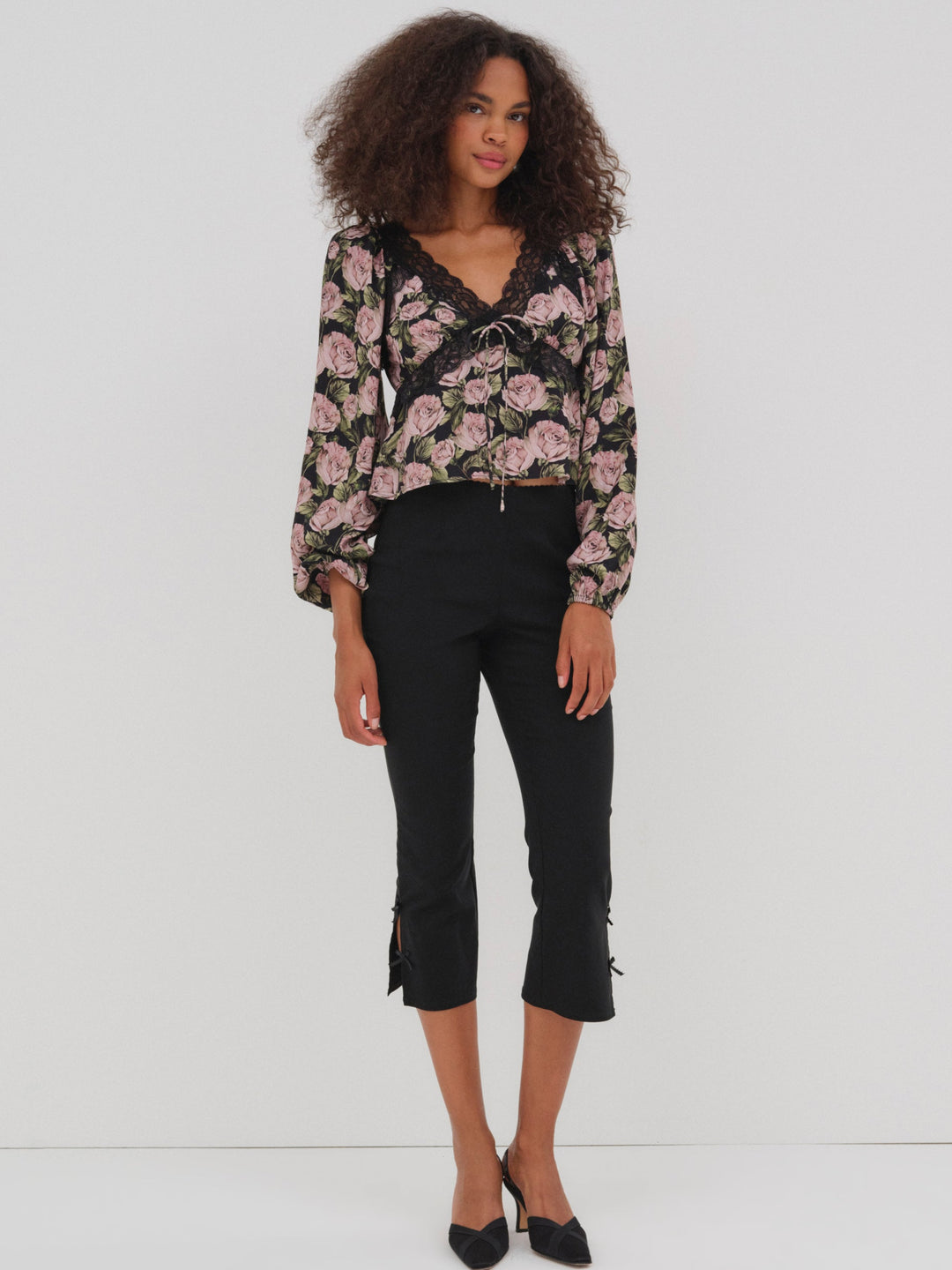 For Love and Lemons - Clarisse Blouse - Black